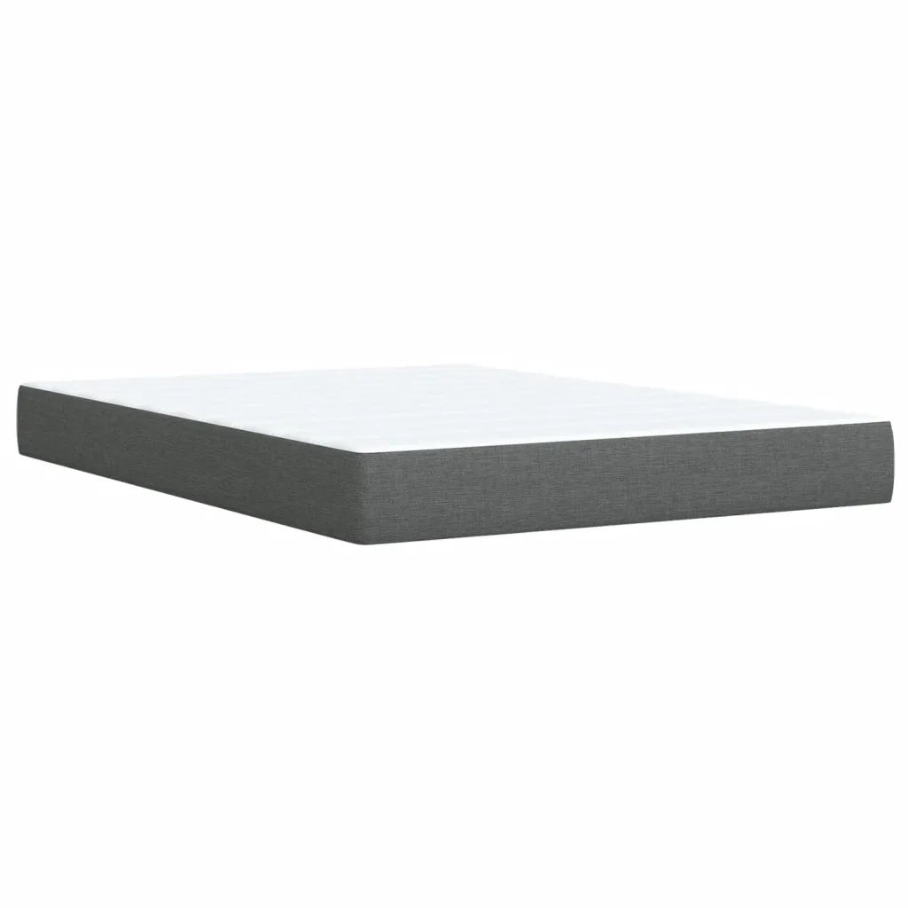 Giroletto a Molle con Materasso Grigio Scuro 140x190 cm Tessuto 3288198