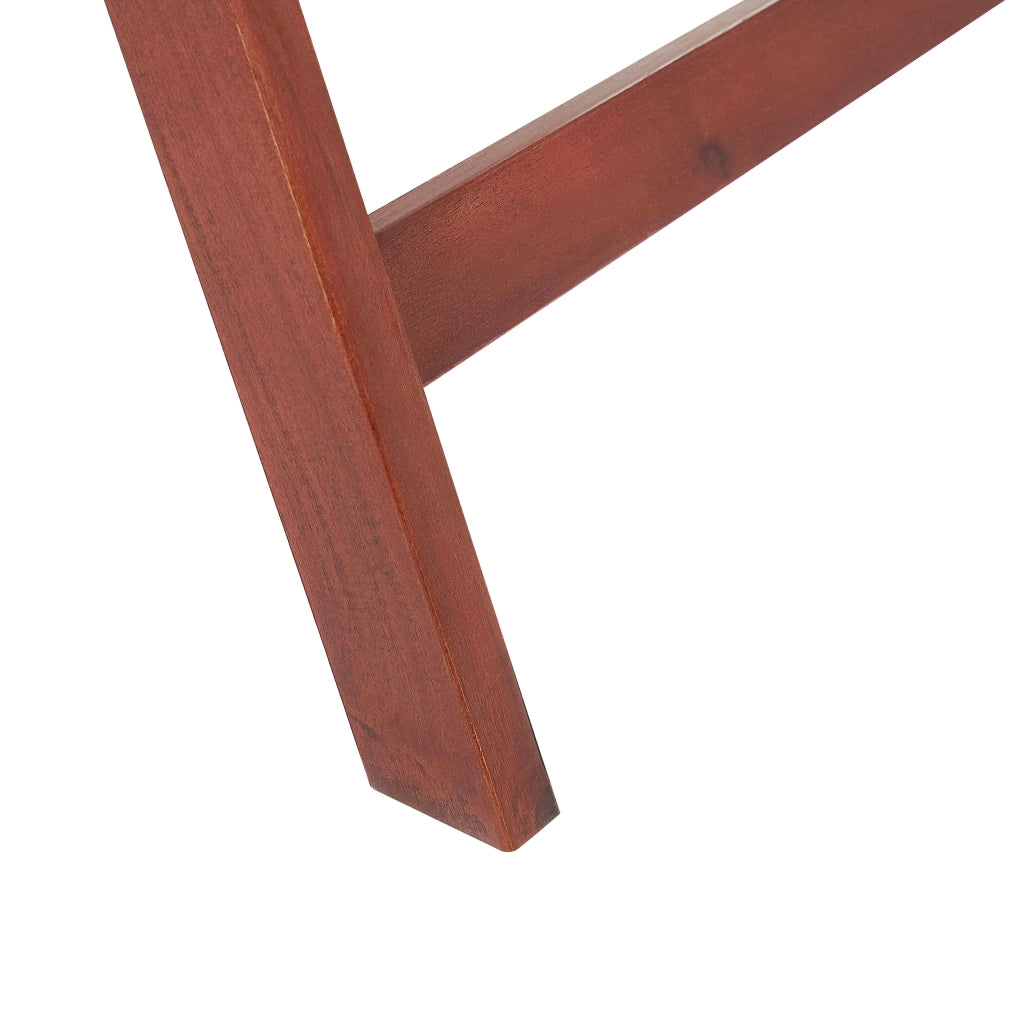 Set di 6 sedie da giardino Cuscino in legno scuro di acacia regolabile pieghevole per esterni in stile rustico country