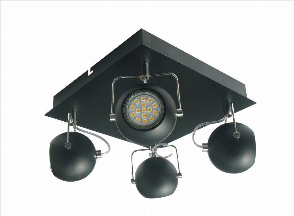 Plafoniera Candellux TONY 98-25036 nera 4xGU10 25cm