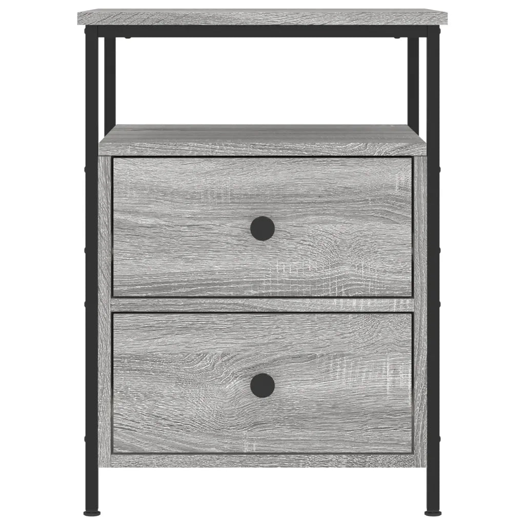 Comodino Grigio Sonoma 44x45x60 cm in Legno Multistrato