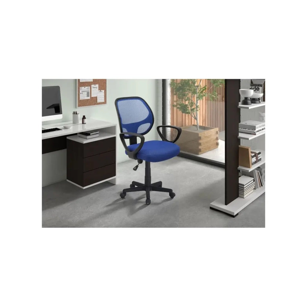 Sedia da ufficio IPOLIST – Tessuto a rete blu – Comfort e modernità per il tuo spazio di lavoro