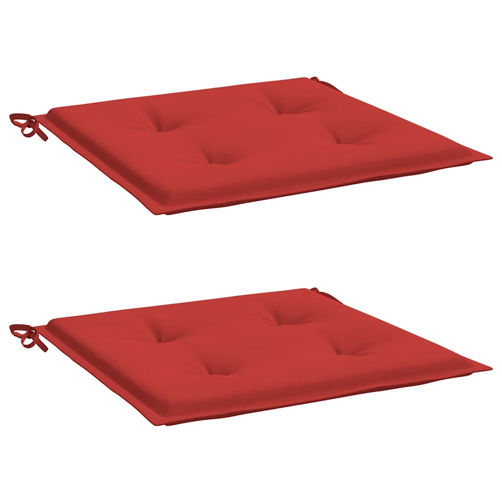 Cuscini per Sedia 2 pz Rossi 50x50x3 cm in Tessuto Oxford 47600