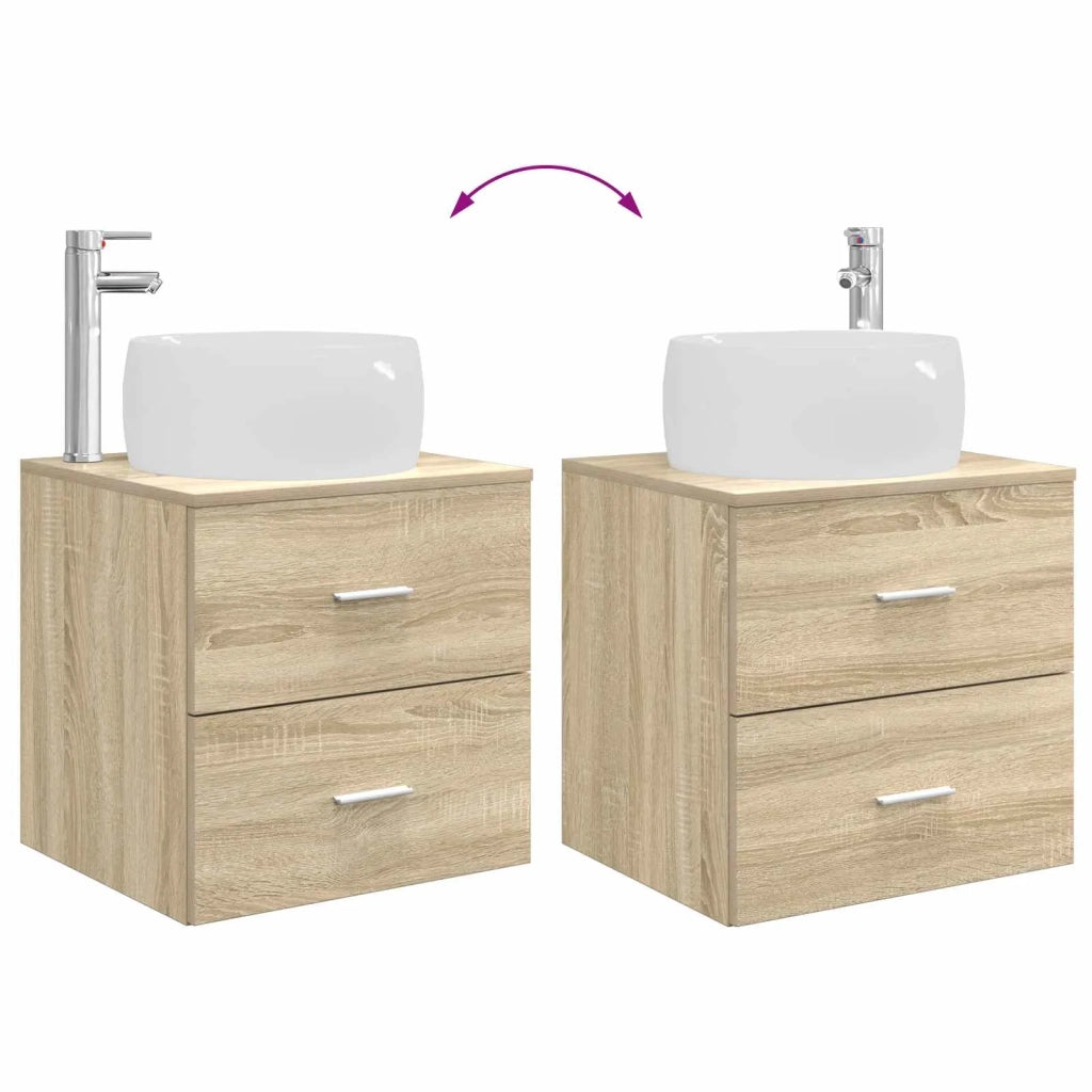 Set di mobili per il bagno 2 pz Rovere Sonoma 3404002