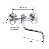 Rubinetto lavello con attacco lavatrice - serie 1000-2000