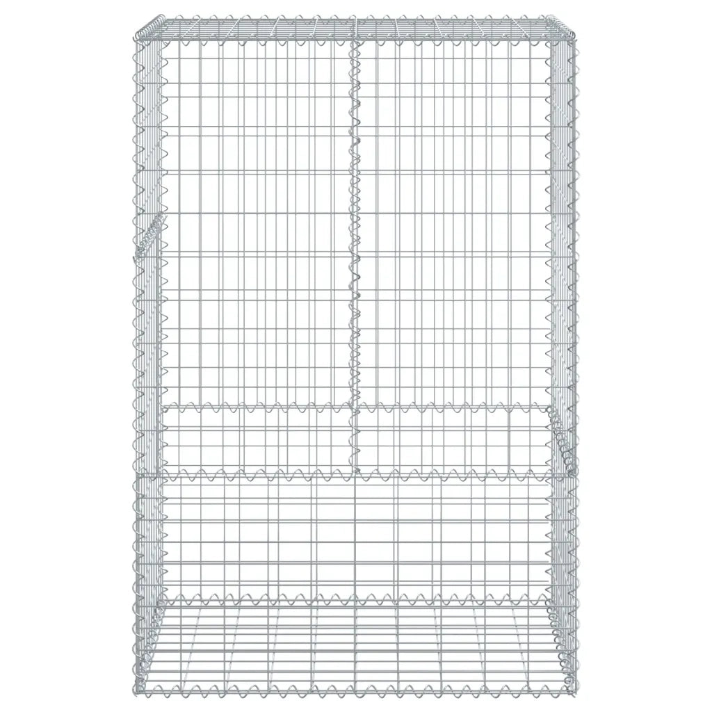 Cesto Gabbione con Copertura 100x50x150 cm in Ferro Zincato 3295154