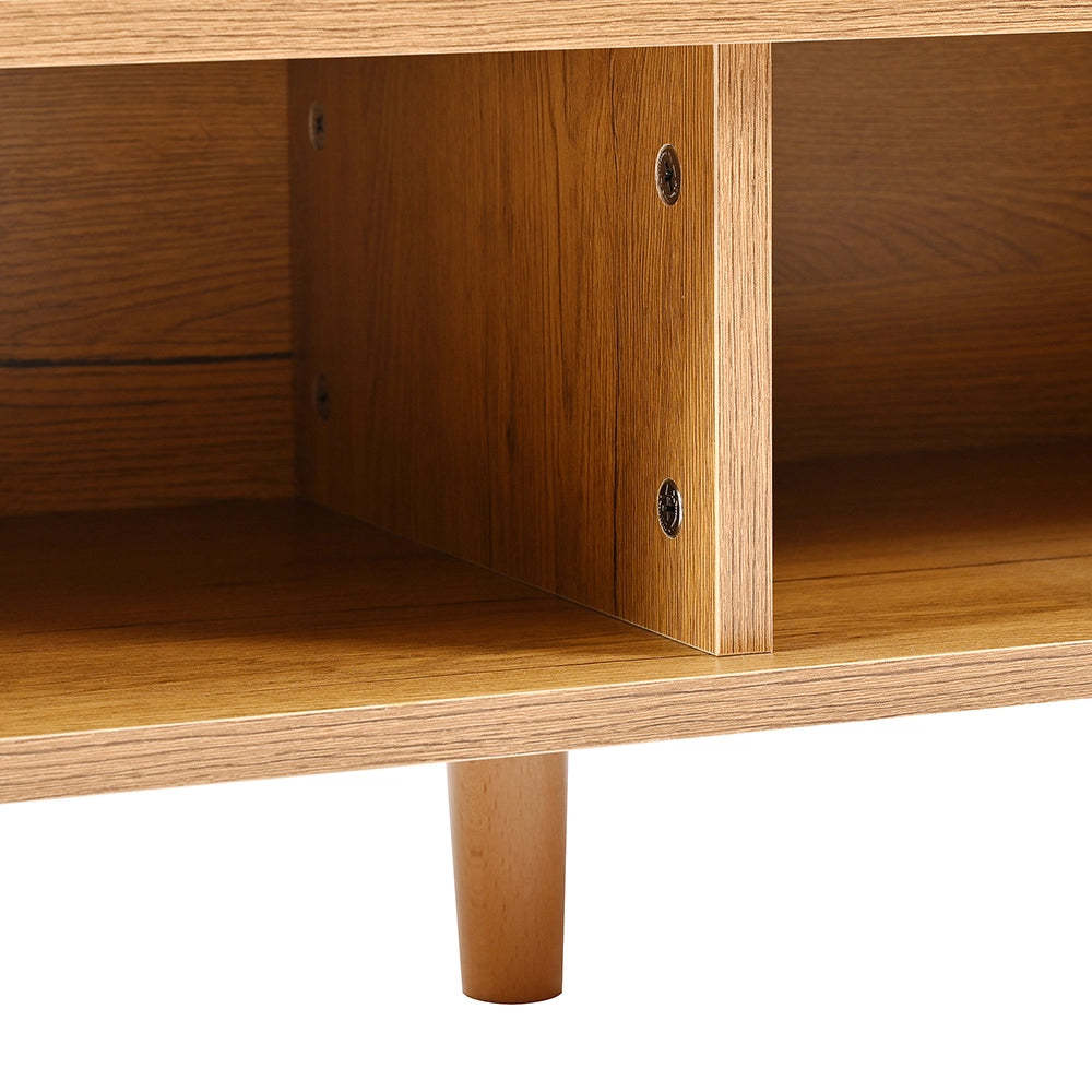 Commode buffet con ripiani regolabili - Xylo - H99xL90xP35 cm - Gambe in legno massello
