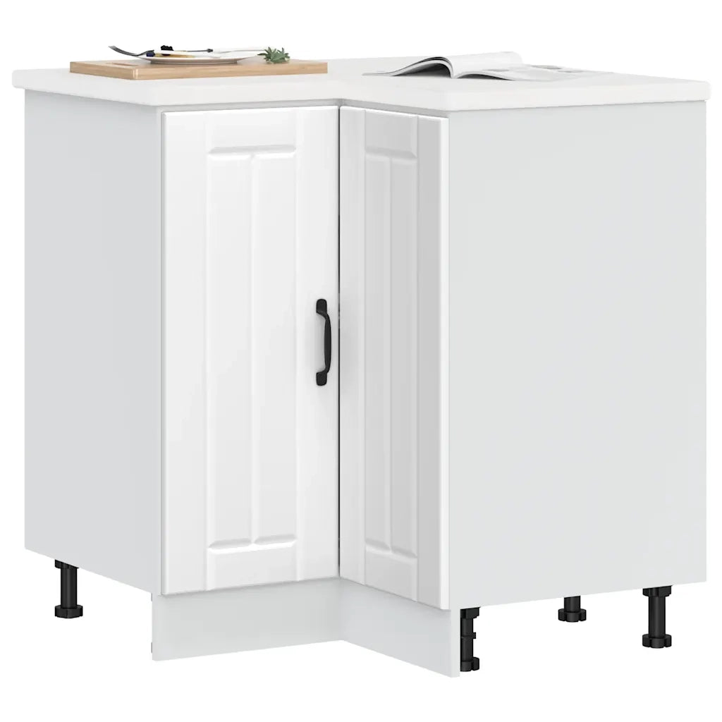 Mobile Base ad Angolo Cucina Lucca Bianco in Legno Multistrato 853747
