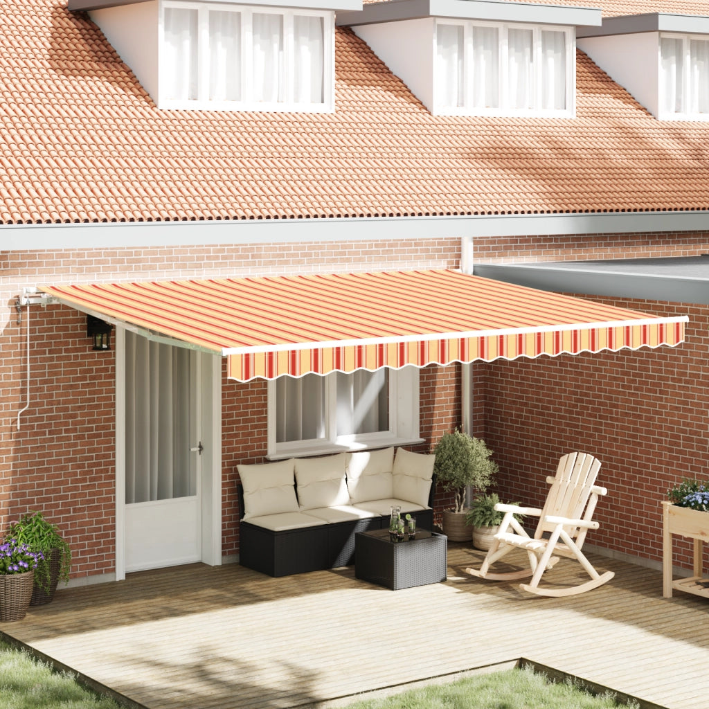 Tenda retrattile automatica gialla e arancione 450x300 cm