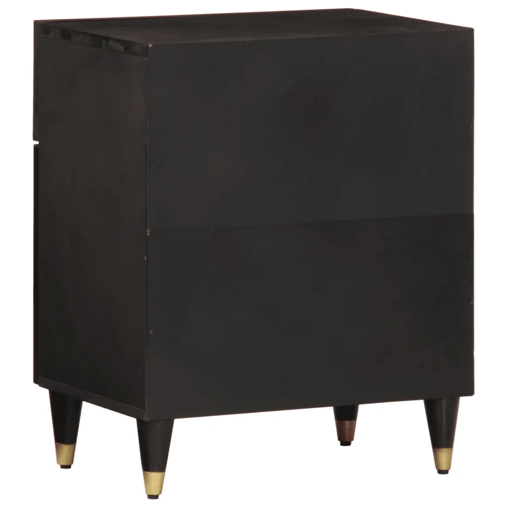 Comodino 50x33x60 cm in Legno Massello di Mango