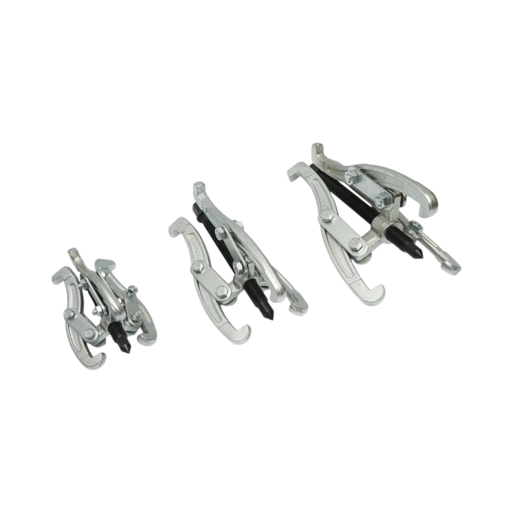 Set di 3 estrattori per cuscinetti a 3 bracci da 100 mm, 150 mm, 200 mm