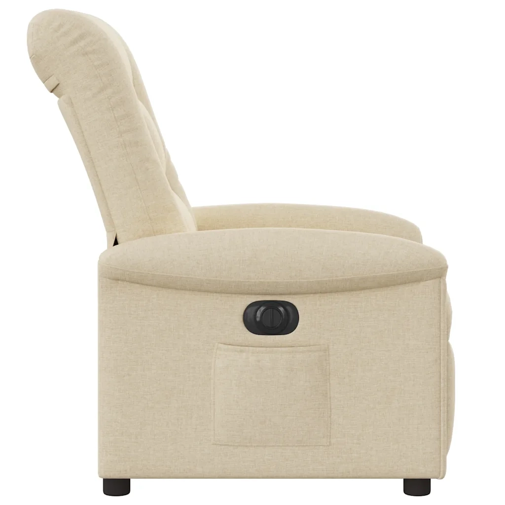 Poltrona Elettrica Reclinabile Crema in Tessuto 3303242