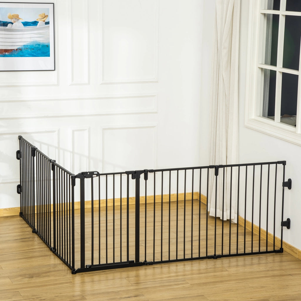 Barriera di sicurezza per bambini e animali ¨C zephmum ¨C nero 362.5x76 cm