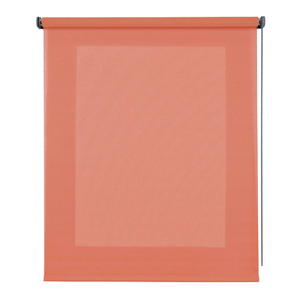 Tenda a Rullo Filtrante, Tenda Avvolgibile Traslucida Liscia Per Finestre e Porte Corallo 45x180 cm