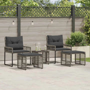 Set di Mobili da Esterno con cuscino 5 pcs Grigio 42025171