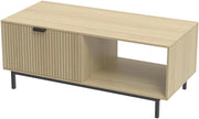 Tavolino Lennox, Rovere, 110 x 50 cm, adatto per riporre riviste e telecomandi