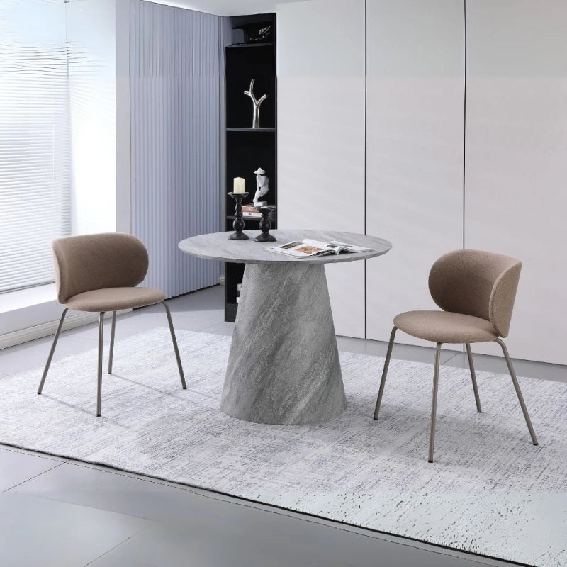 Tavolo tondo Ben colore cemento 100x100x75.5 cm.