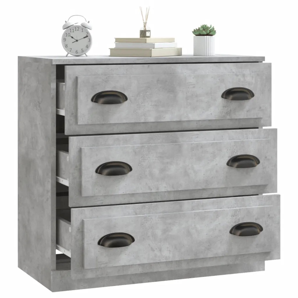 Credenza | Madia | Buffet da pranzo | Armadio da pranzo Grigio Cemento 70x35,5x67,5 cm in Legno Multistrato