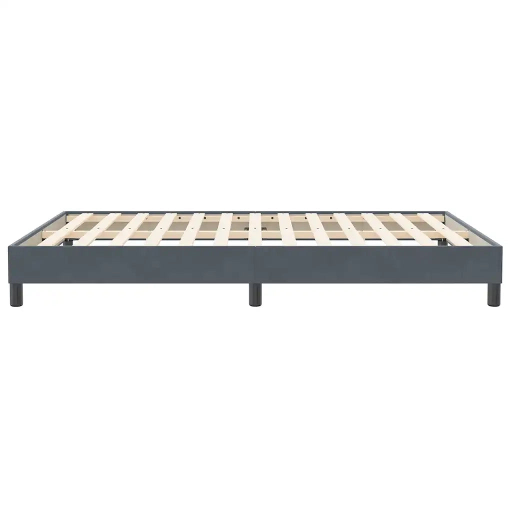 Giroletto Molle senza Materasso Grigio Scuro 160x210 cm Velluto 3315832