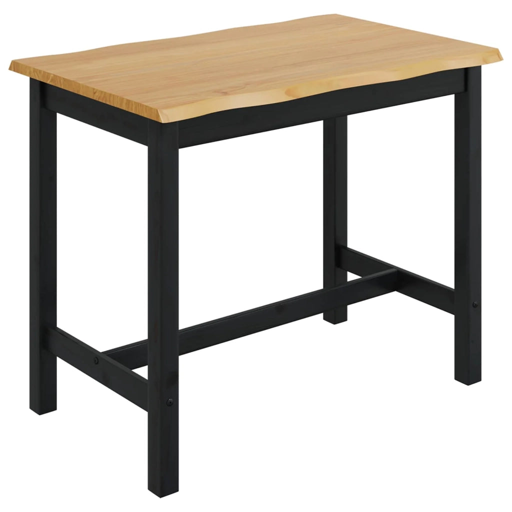 VidaXL Tavolo Alto EKAI Nero 112 x 70 x 91 cm Legno Massello di Pino 42037013