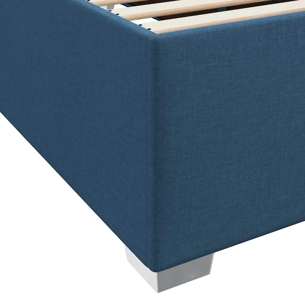 Struttura del letto con materasso Blu 200 x 200 cm Tessuto 3399214