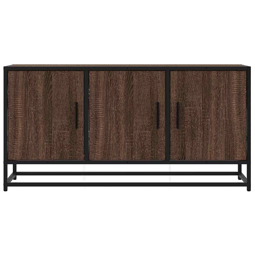 Mobile TV multimediale mensola TV credenza adatto per sala da pranzo soggiorno camera da letto rovere 100 x 35 x 50 cm legno ingegnerizzato e metallo marrone 02_0027111