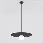Lampada a sospensione CALMA in feltro nero opaco