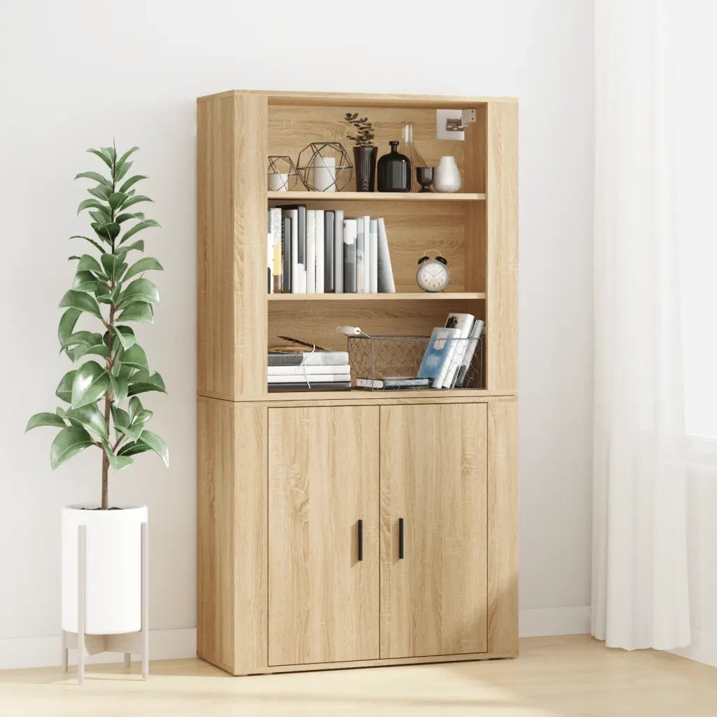Credenza | Madia | Buffet da pranzo | Armadio da pranzo Rovere Sonoma in Legno Multistrato
