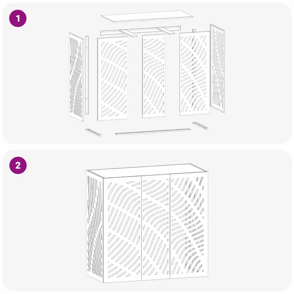 Copertura per condizionatore d'aria Verde Oliva Acciaio 8014118