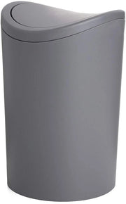 Emiciclo per la Cassetta di Disposizione - Coperchio Oscillante - Gestione dei Rifiuti Igieneici - Materiale BPA Libero - Capacità 6 Litri - Grigio