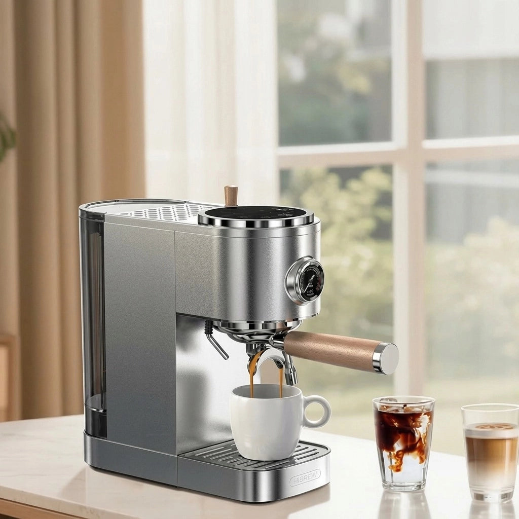 Macchina Espresso Semiautomatica HiBREW H13 con Cold Brew, 3 Livelli Vapore e Touch Control