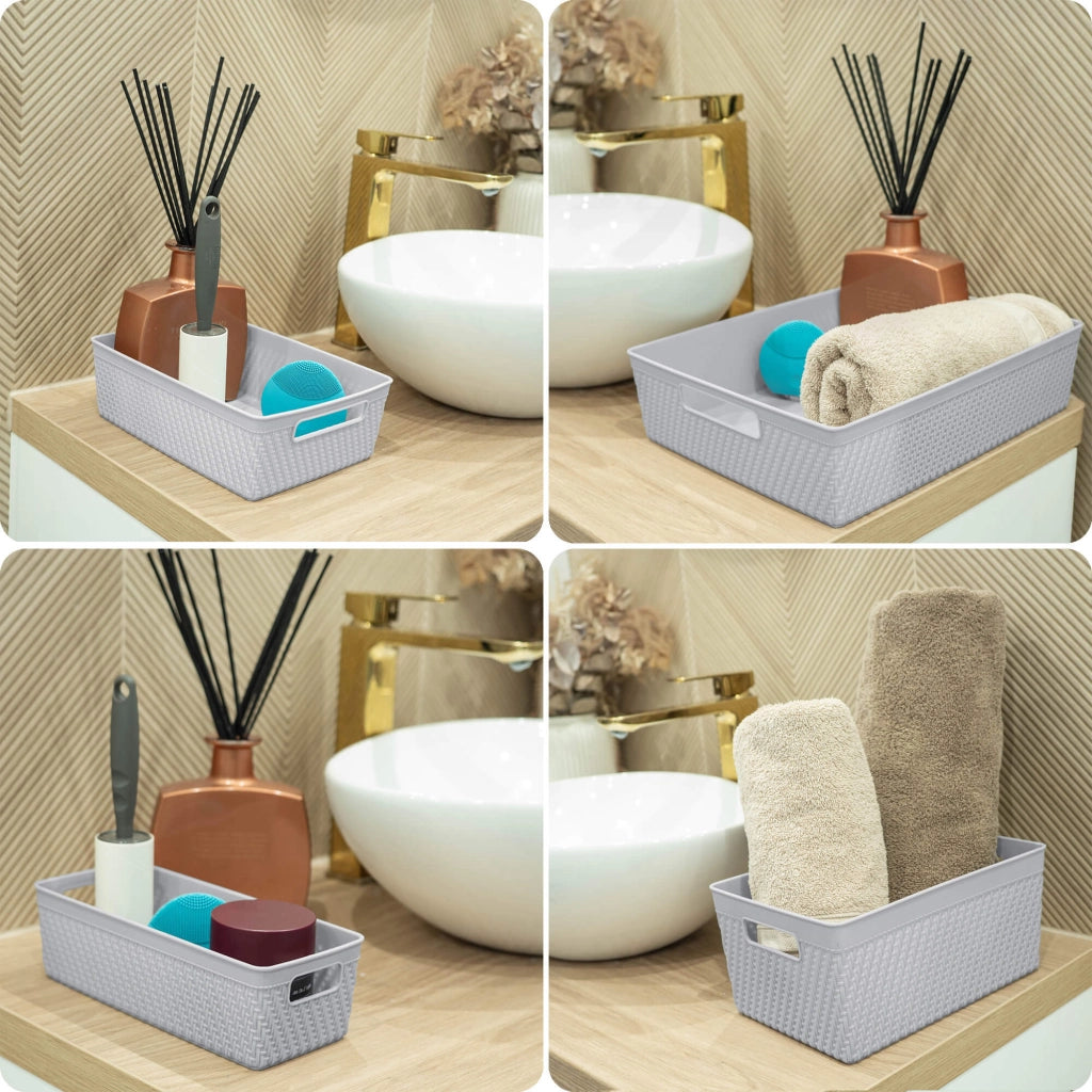 Set di 4 cestini organizer KADAX per riporre oggetti.