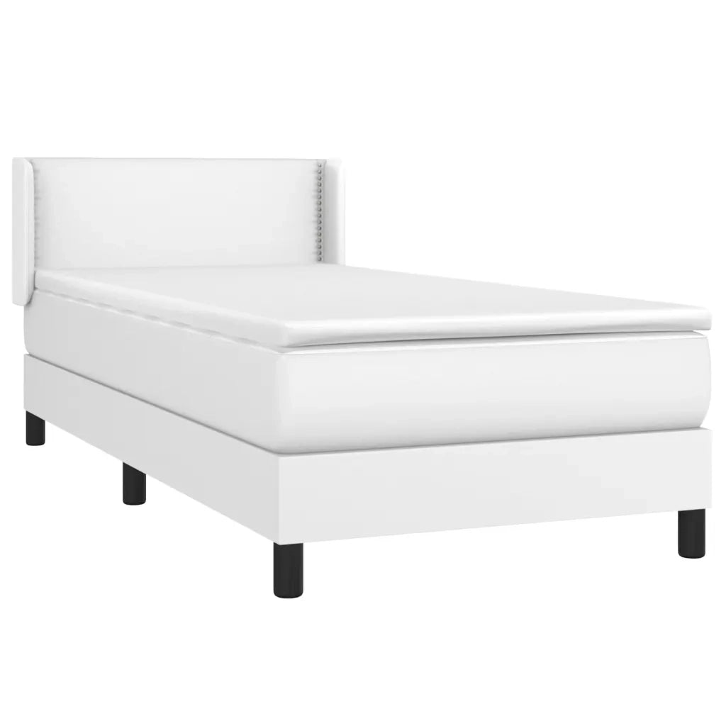 Giroletto a Molle con Materasso Bianco 100x200 cm in Similpelle 3130704
