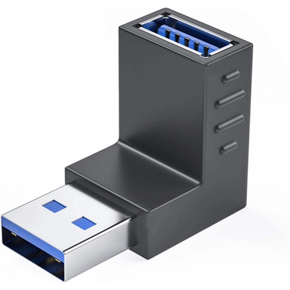Trade Shop - Connettore Dati Adattatore Usb Maschio- Usb Femmina Ad Angolo 90° Prolunga C-057 -