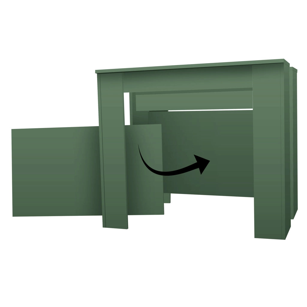 Fortino - Consolle Tavolo Allungabile 91x50/250 cm in Melaminico Antigraffio Verde Salvia