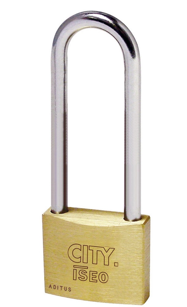 10pz lucchetto di sicurezza city arco lungo  mm. 50 cod:ferx.vit30645