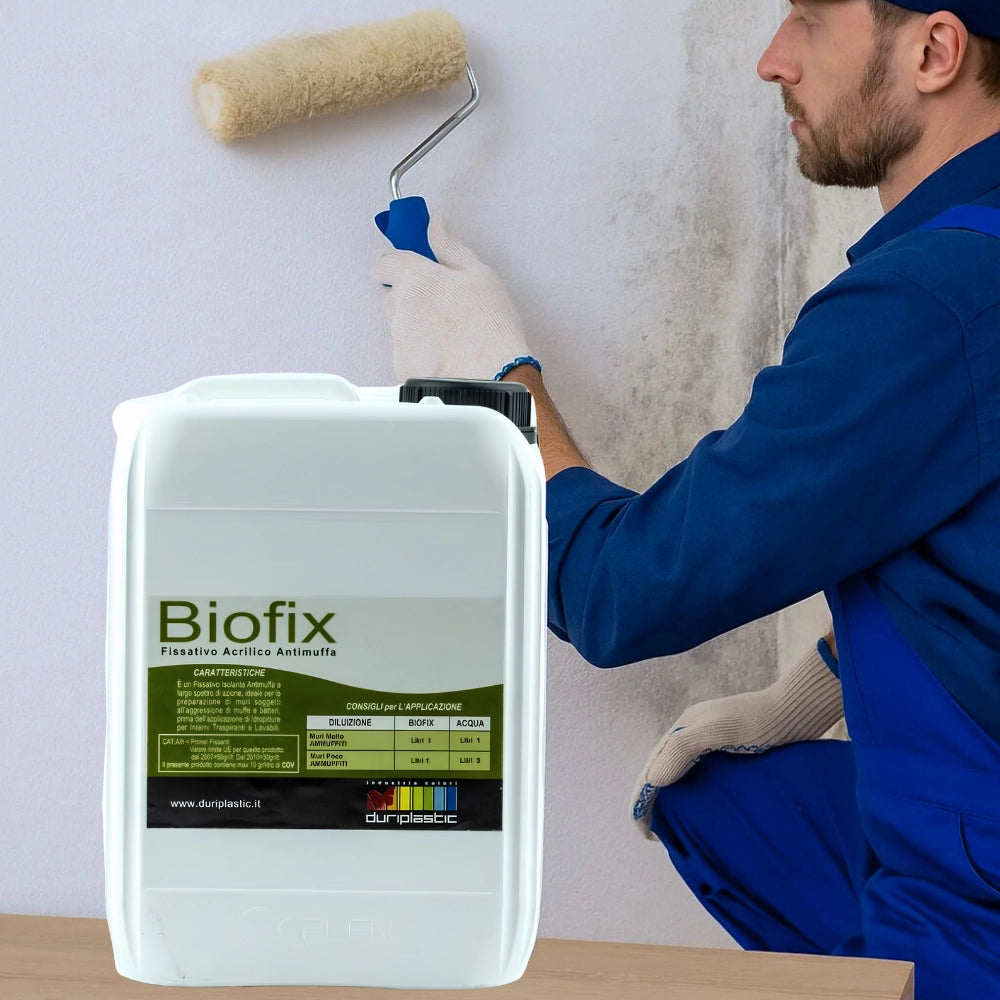 Fissativo bonificante sanificante biofix barriera protettiva antimuffa antialga *** formato 5 lt, confezione 1