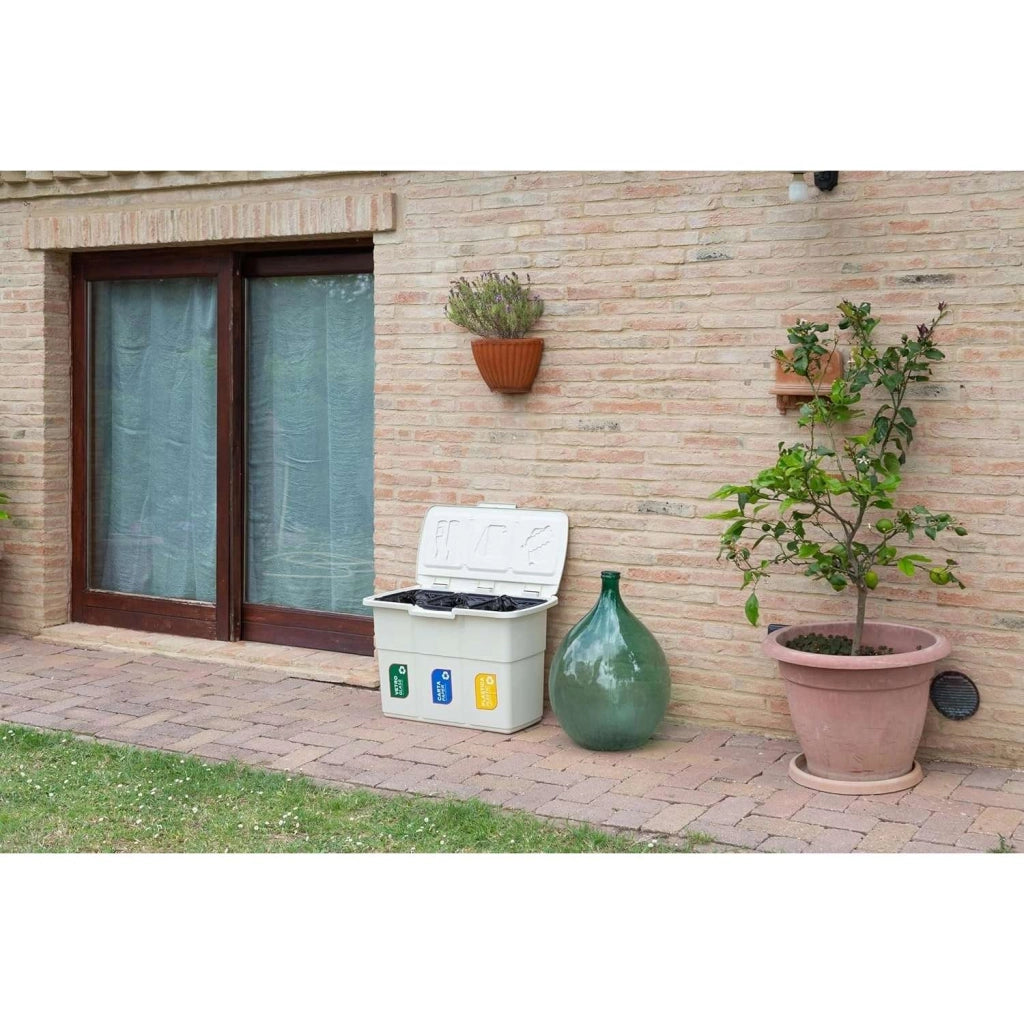 DEA HOME ECOPAT PATTUMIERA RACCOLTA DIFFERENZIATA 3 SCOMPARTI GRIGIO