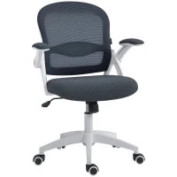 Sedia da Ufficio Ergonomica con Schienale a Rete e Altezza Regolabile, 65.5x61.5x88-97.5cm, Grigio