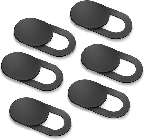 Copertura webcam - Schermo di protezione - Copre Webcam - Adatto per Laptop, Tablet & Telefono - Nero - 6 pezzi