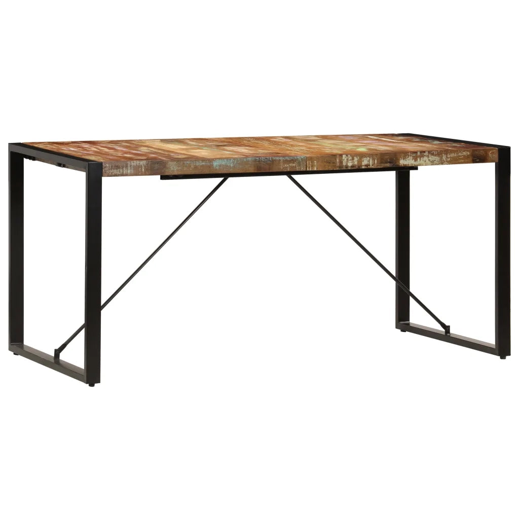 Tavolo da Pranzo 160x80x75 cm in Legno Massello di Recupero 247418