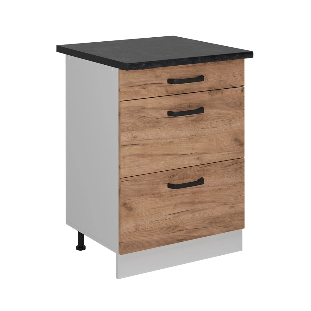 Vicco Mobiletto base per cucina Quercia dorata 60 cm PL Antracite