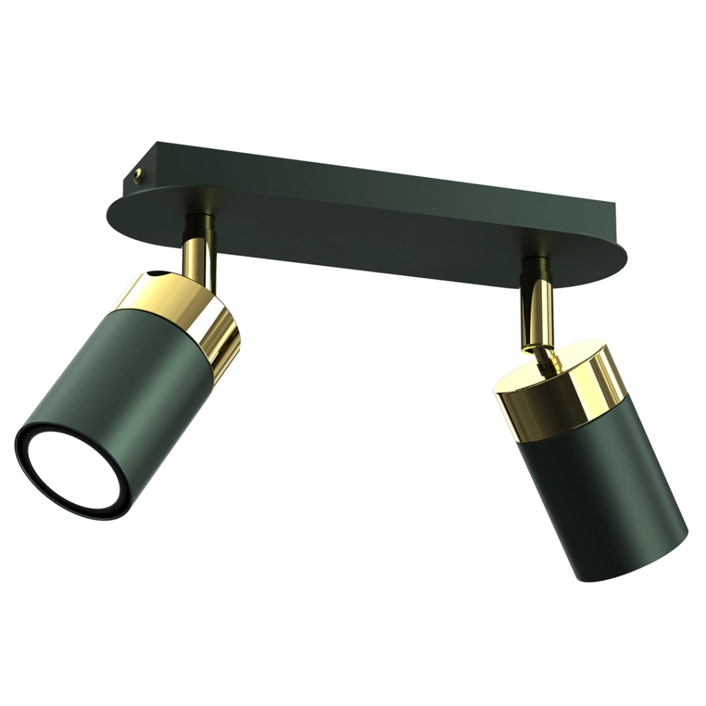 Plafoniera Milagro Joker 2x40W GU10 verde oro metallo