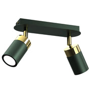 Plafoniera Milagro Joker 2x40W GU10 verde oro metallo