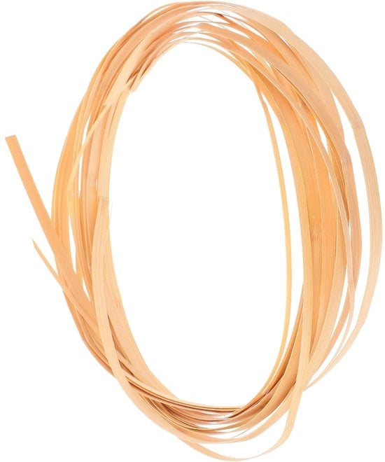 Materiale in Bambù 4 Rotoli - Decorazione/Rattan - Tessere/Biglietti di Ricambio - Artigianato - Riparazione di Rami - Materiale Sostenibile in Legno - Tessuto in Bambù