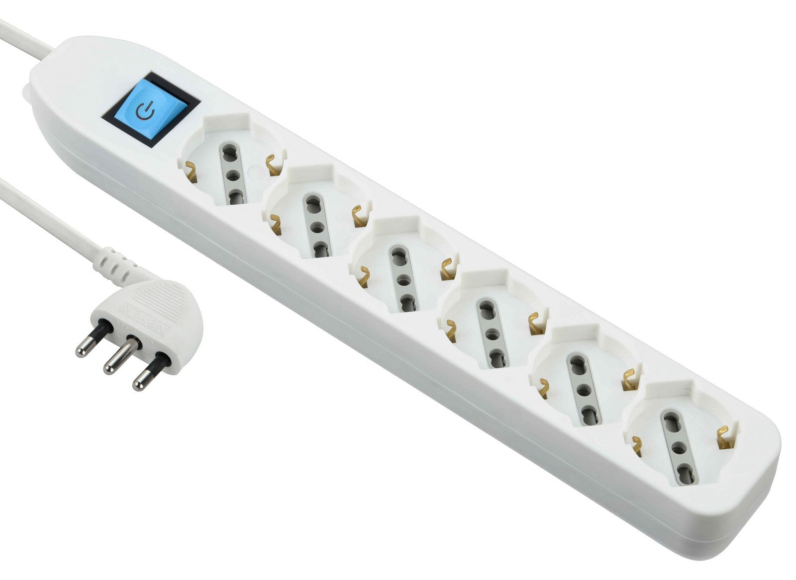 multipresa 6prese bipasso sch + interna figura 4 bianca cod:ferx.524