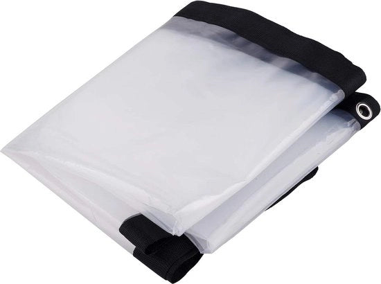 Telaio in PVC trasparente - Luifelle e tende - Resistente all'acqua e al vento - Opaco e impermeabile - Luifel per piante - Tenda impermeabile - Copertura per balcone e giardino - 2 * 4m