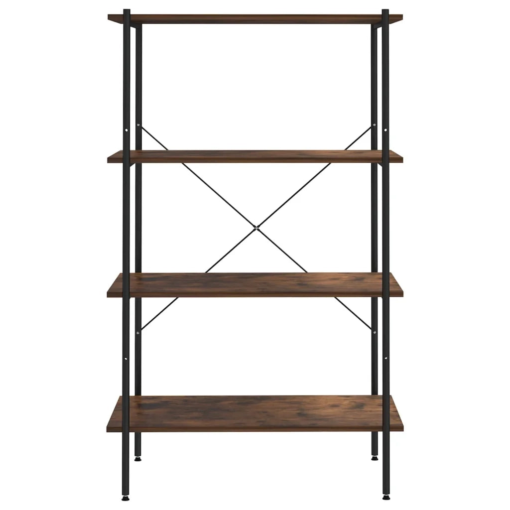 Scaffale con 4 Mensole Nero e Naturale 80x40x130 cm CFW9177648