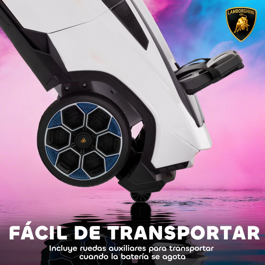 Auto Elettrica Bambini Lamborghini 12V Telecomando ¨C zephmum ¨C Bianco