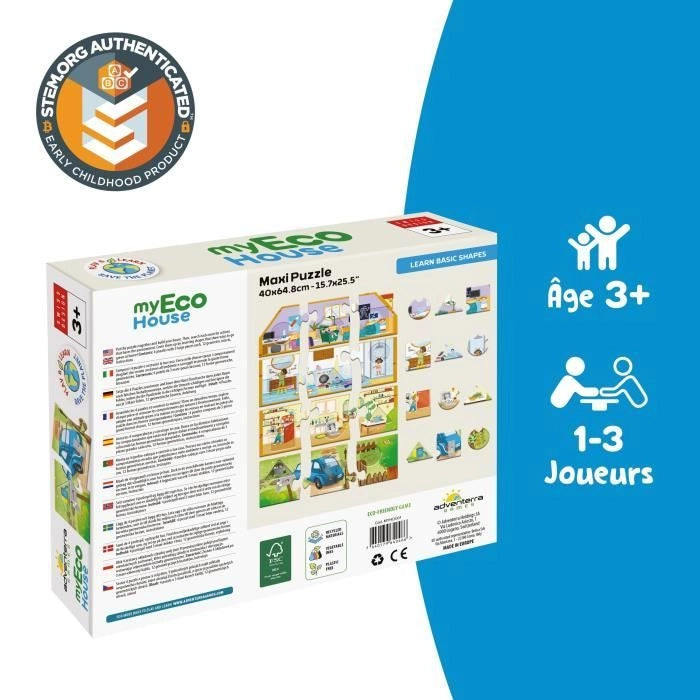 Giochi educativi - GEOMAG - La mia Eco Casa - Metodo Montessori - Costruzione di case - Sensibilizzazione ambientale