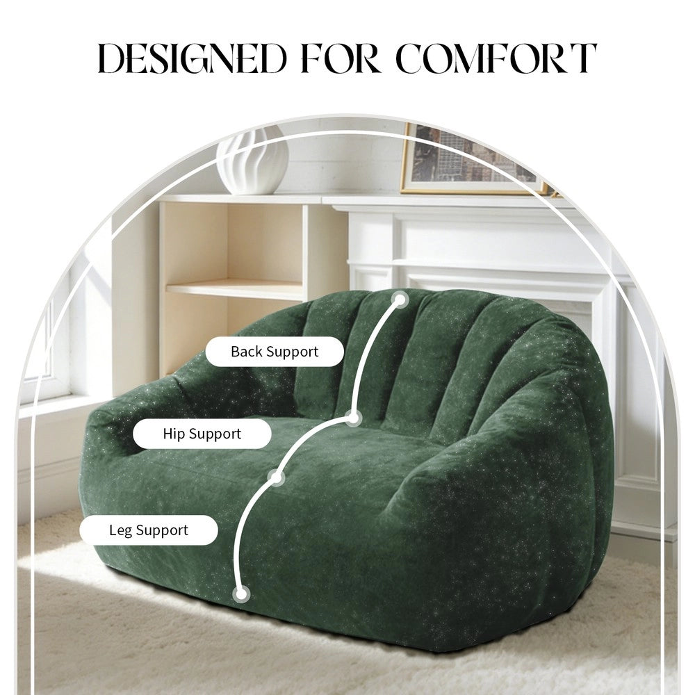 Divano Poltrona Sacco Oversize con Braccioli ¨C MINIMAL ¨C Beige/Grigio